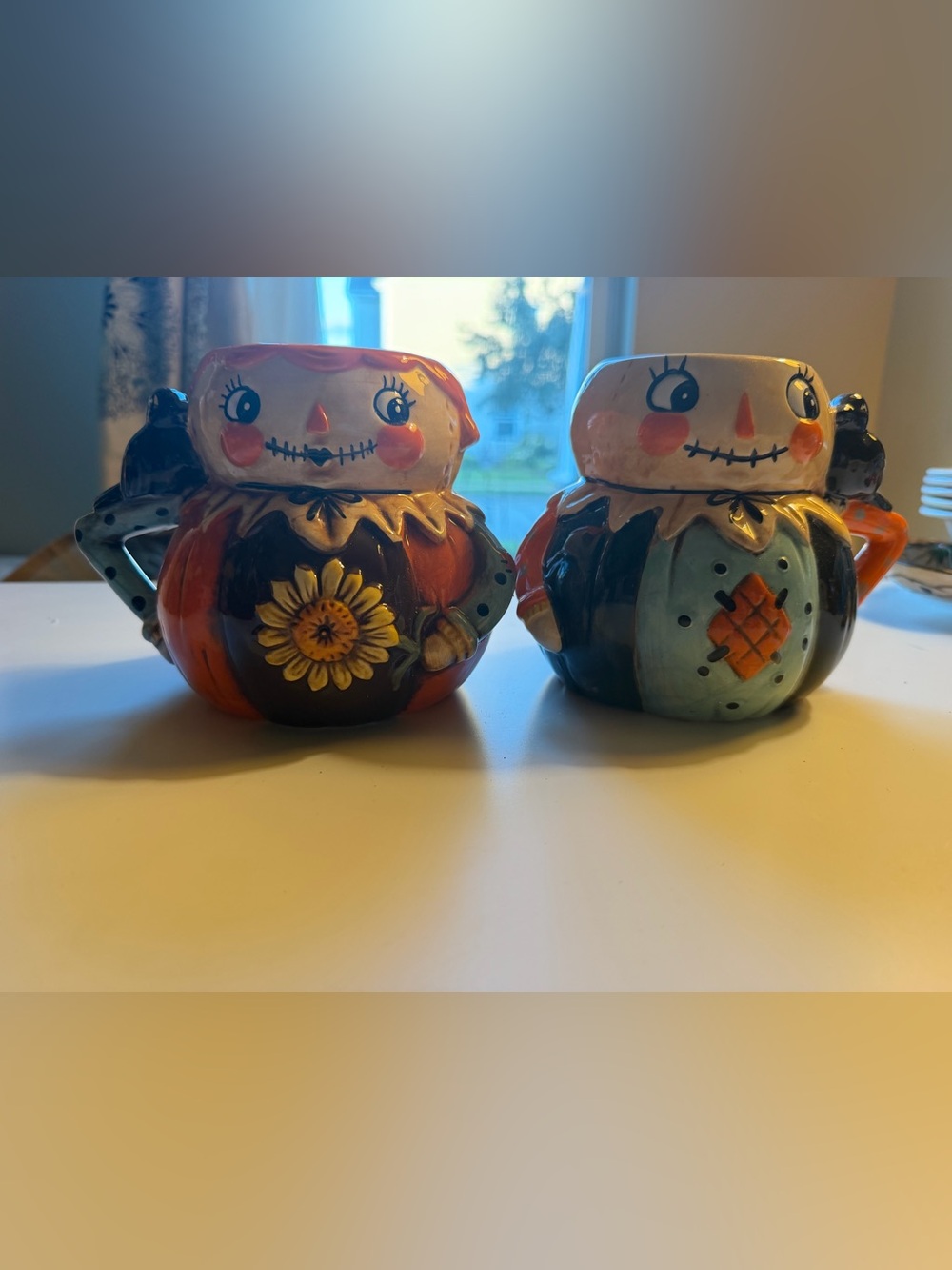 Johanna Parker scarecrow fall mugs